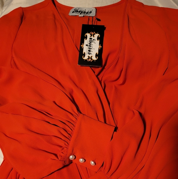 NWT Meghan LA LillyPad Maxi Dress - Flame - Picture 6 of 6